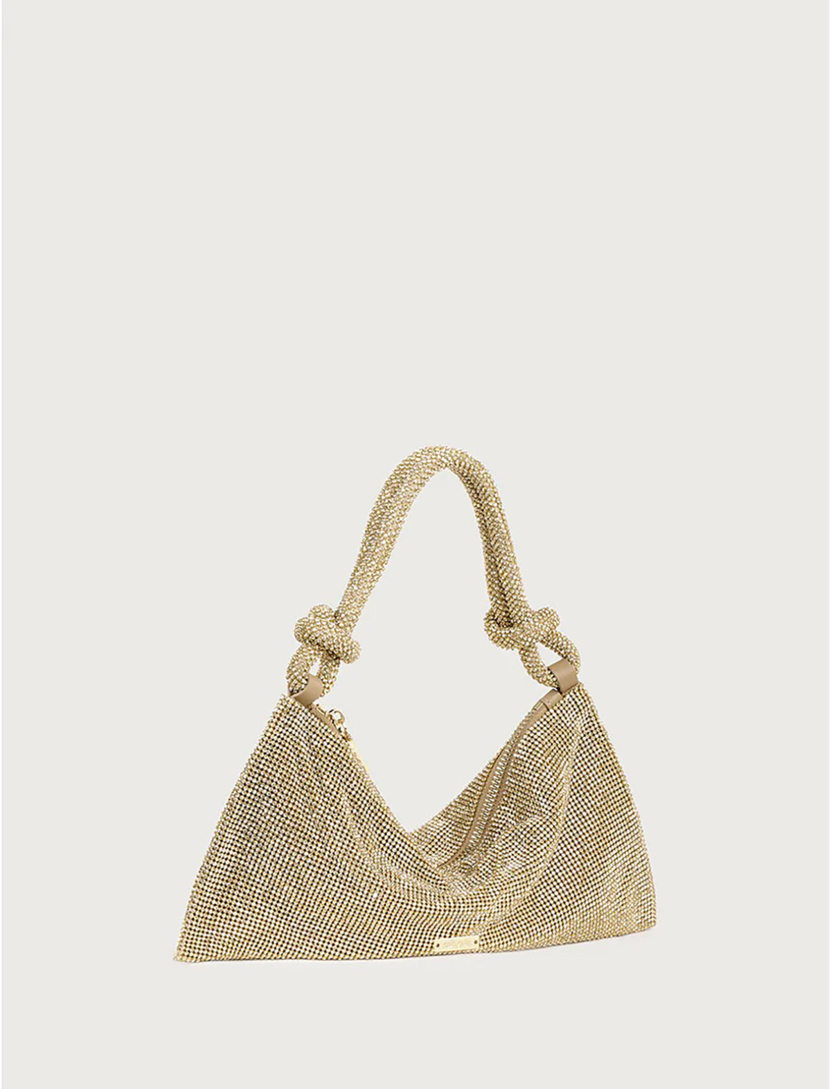 CULT GAIA Hera Nano Rhinestone Shoulder Bag in Sand Dollar