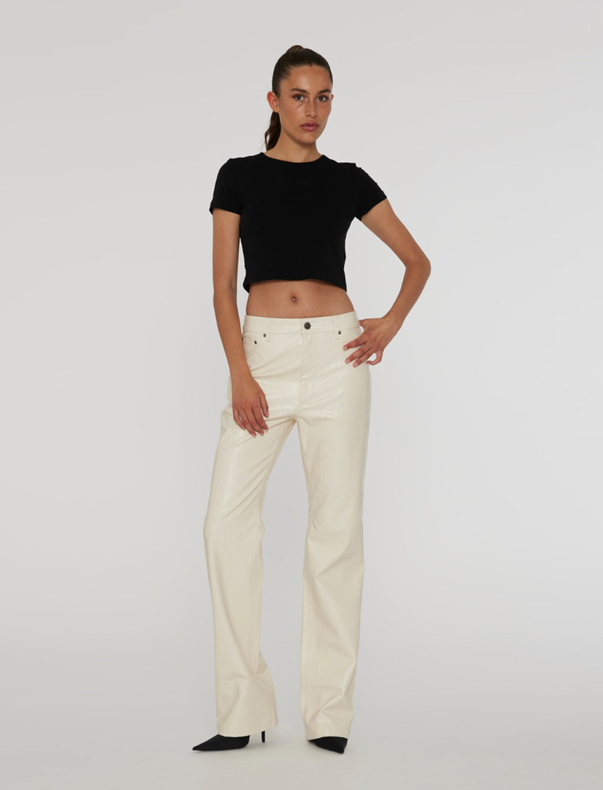 ROTATE BIRGER CHRISTENSEN Textured Pants In Whisper White