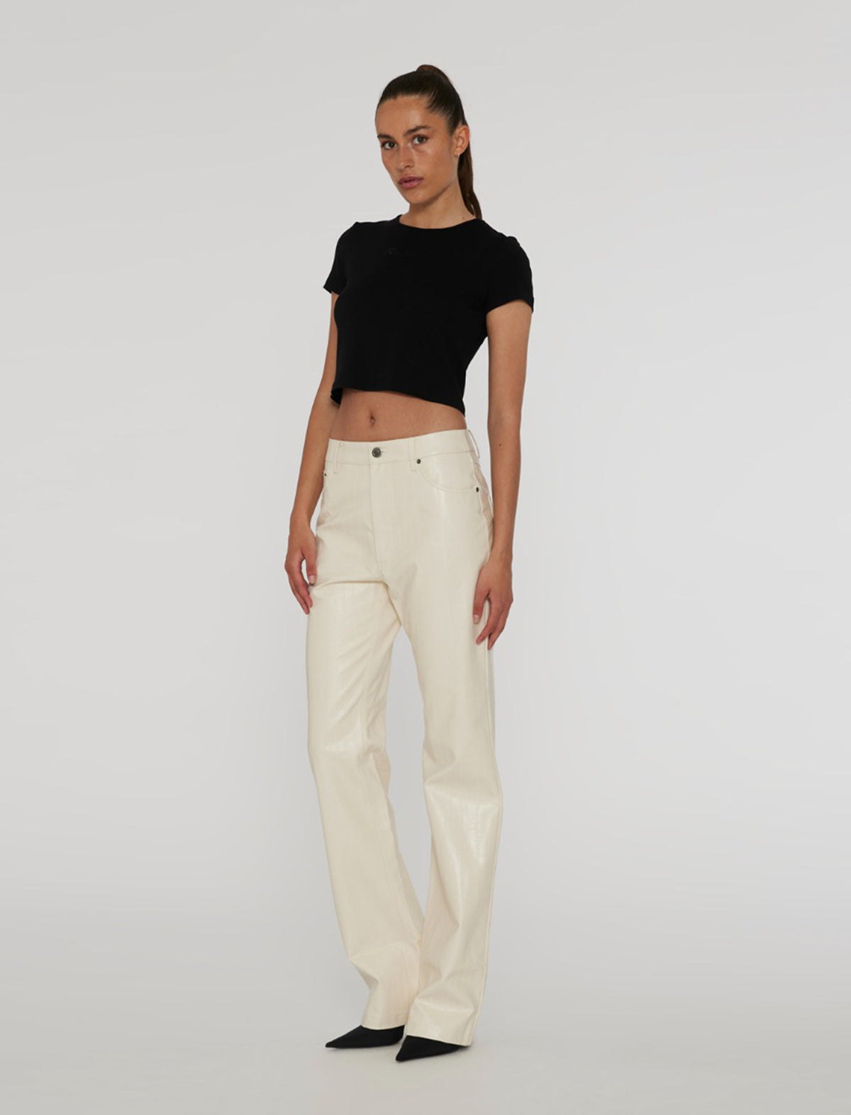 ROTATE BIRGER CHRISTENSEN Textured Pants In Whisper White