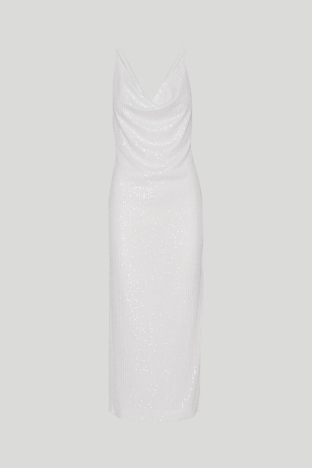 ROTATE Briger Christensen Sequin Slip Dress in Bright White