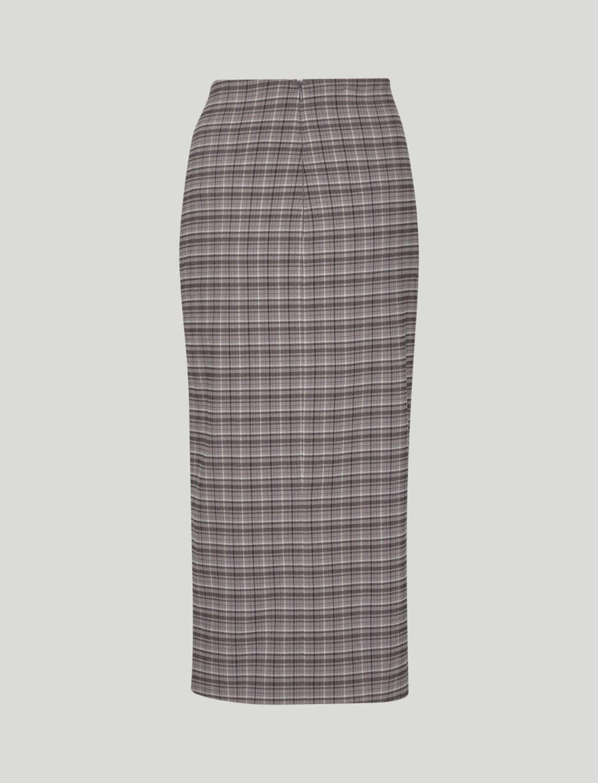 ROTATE BIRGER CHRISTENSEN Stretchy Pencil Skirt In Frost Gray Check