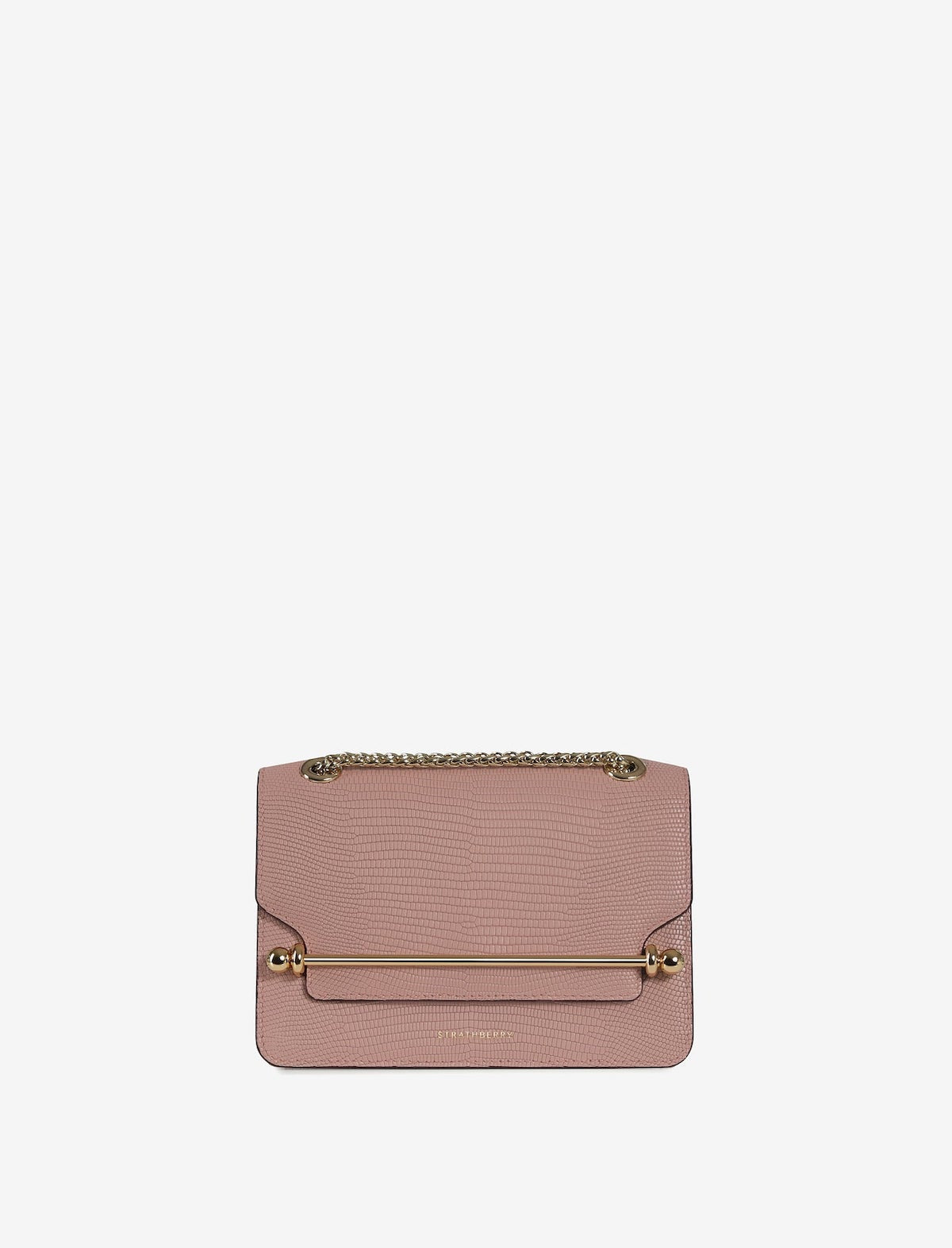 STRATHBERRY East/West Mini Bag in Embossed Blush Rose