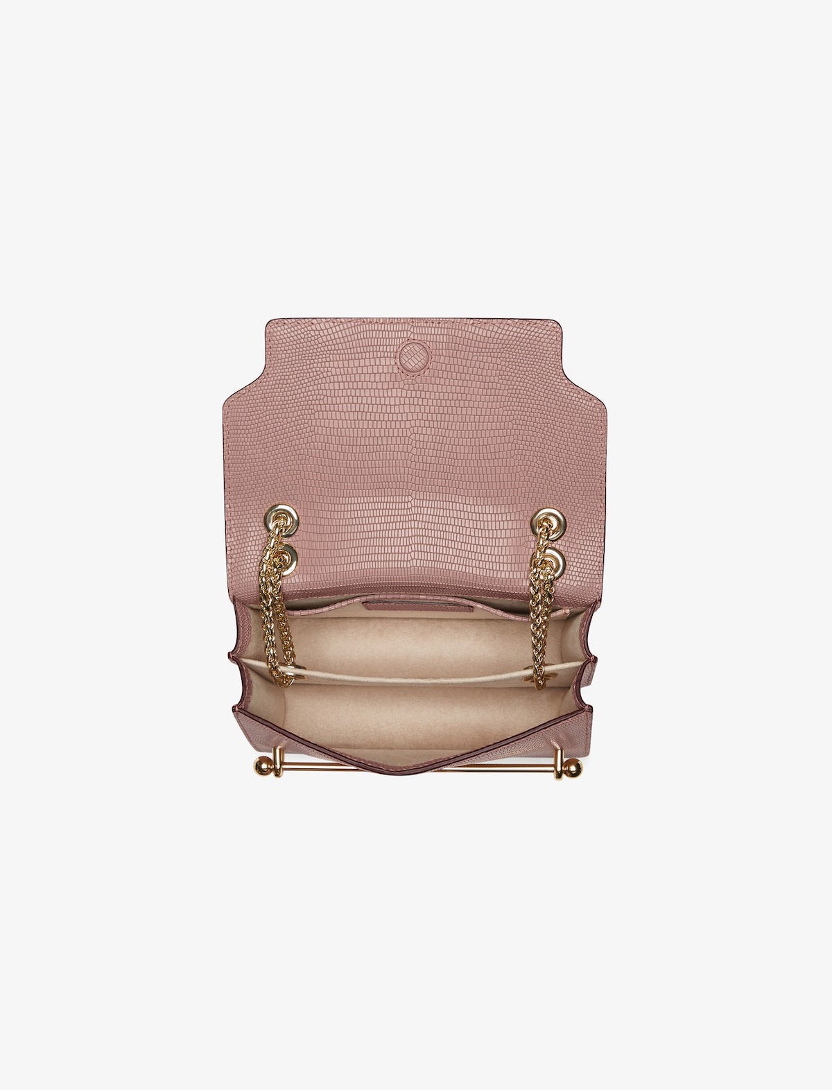 STRATHBERRY East/West Mini Bag in Embossed Blush Rose