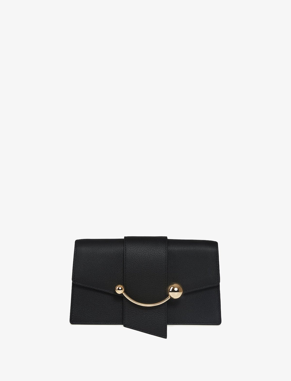 STRATHBERRY Crescent Bag On A Chain Leather in Black