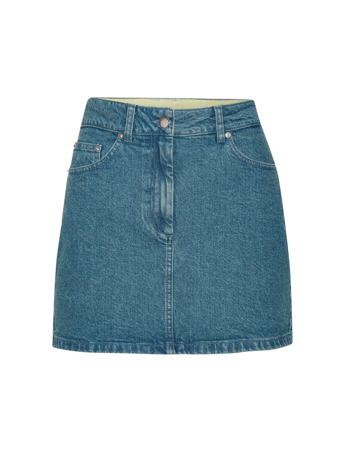 REMAIN Denim Skirt in Bering Sea