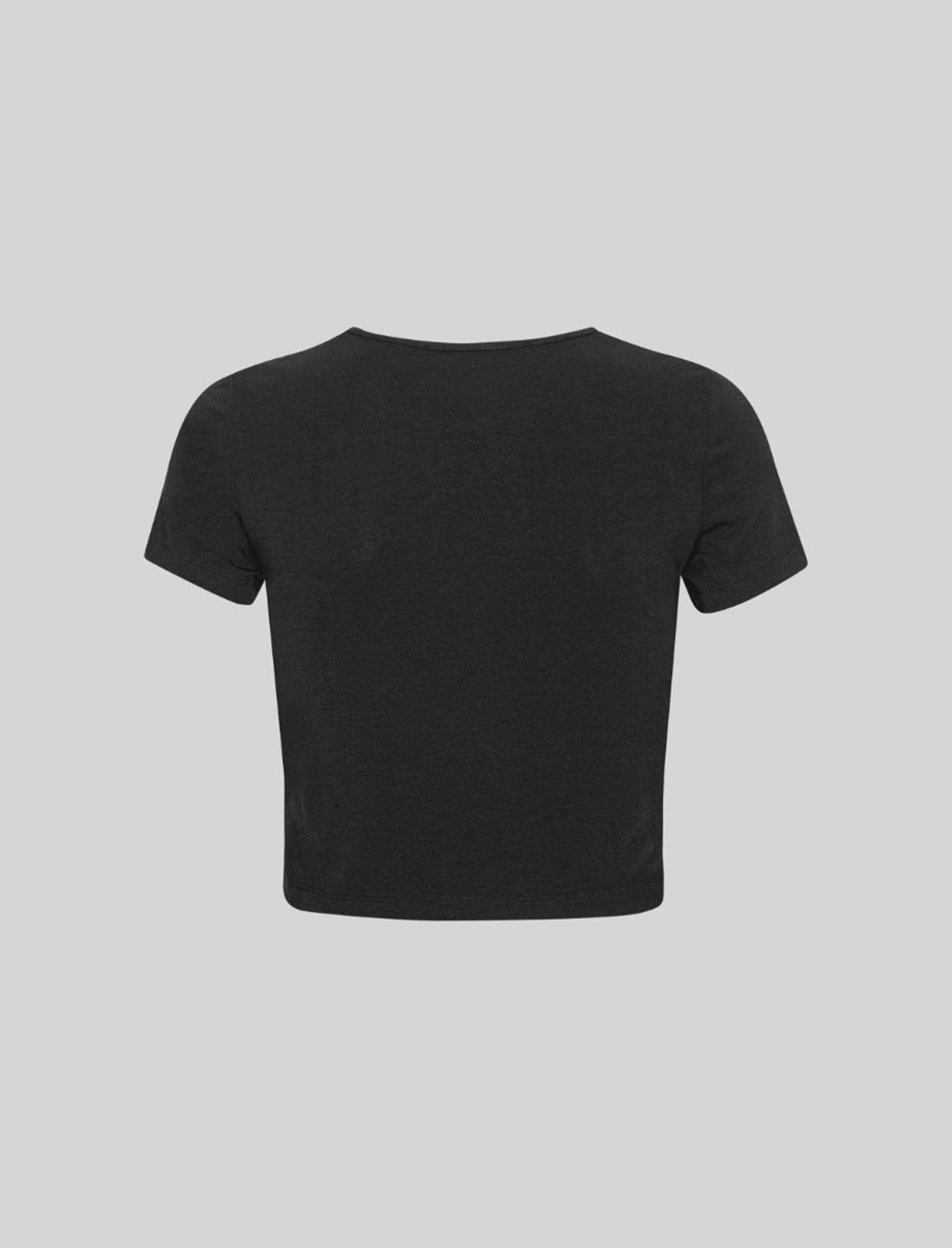 ROTATE BIRGER CHRISTENSEN Cropped T-Shirt In Black