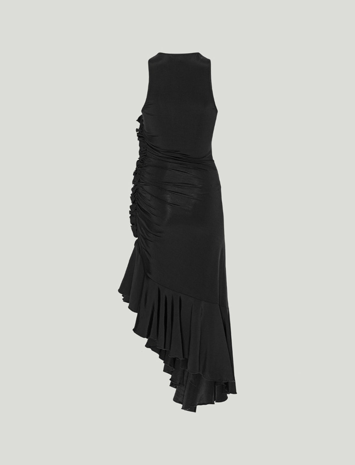 ROTATE BIRGER CHRISTENSEN Slinky Asymmetric Dress In Black