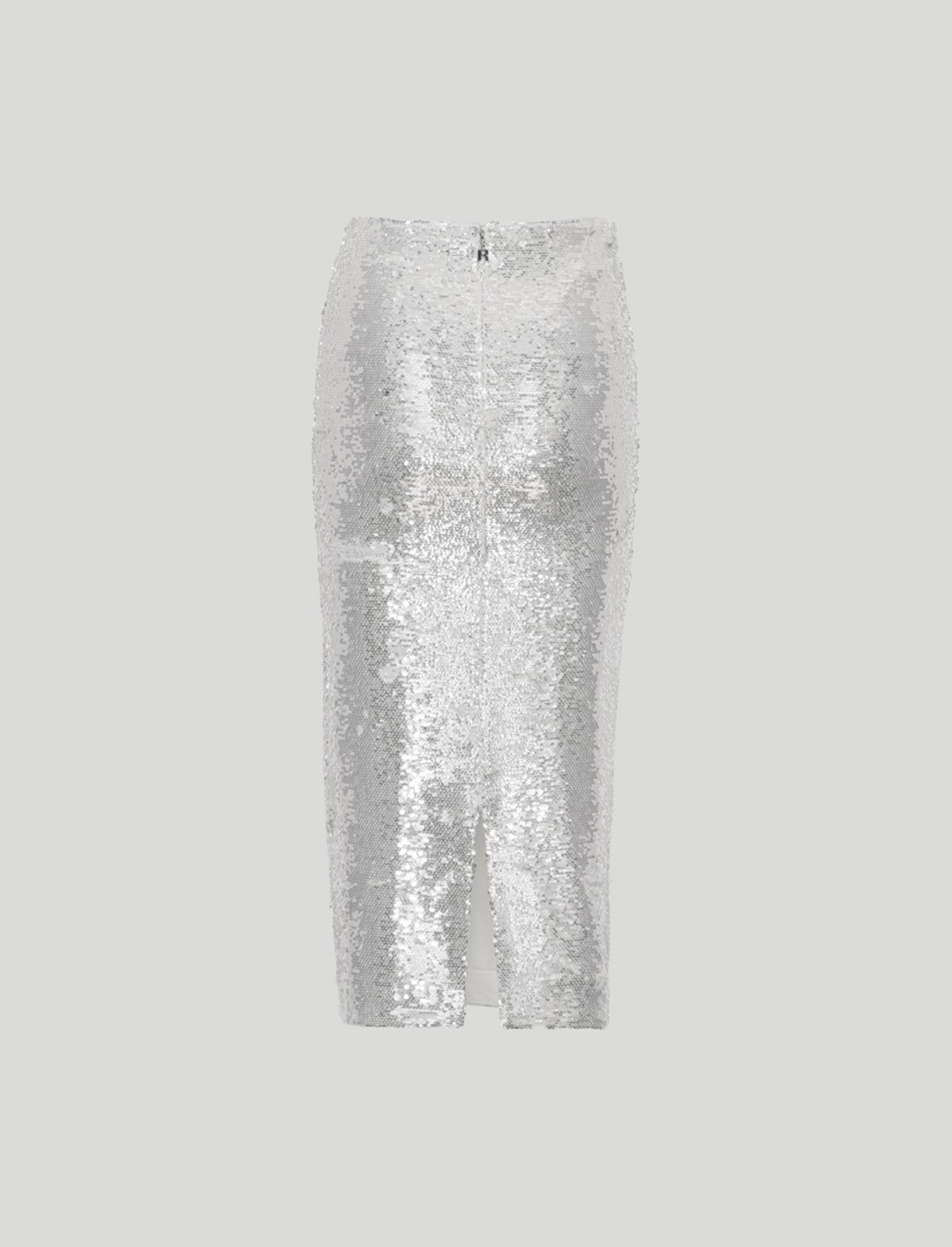 ROTATE Holiday Sequined Pencil Skirt in Silver