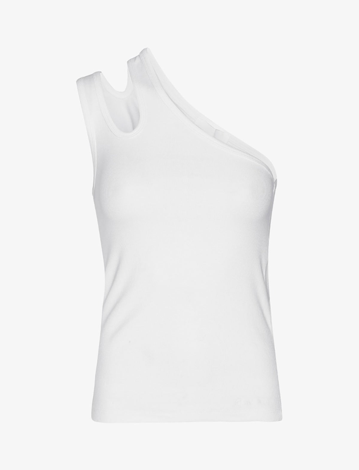 REMAIN Jersey One-Shoulder Top in Bright White