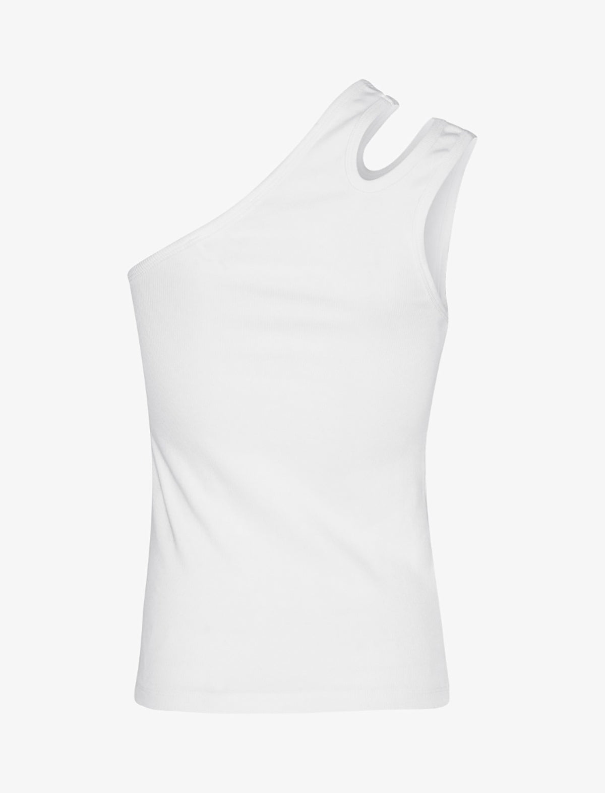 REMAIN Jersey One-Shoulder Top in Bright White