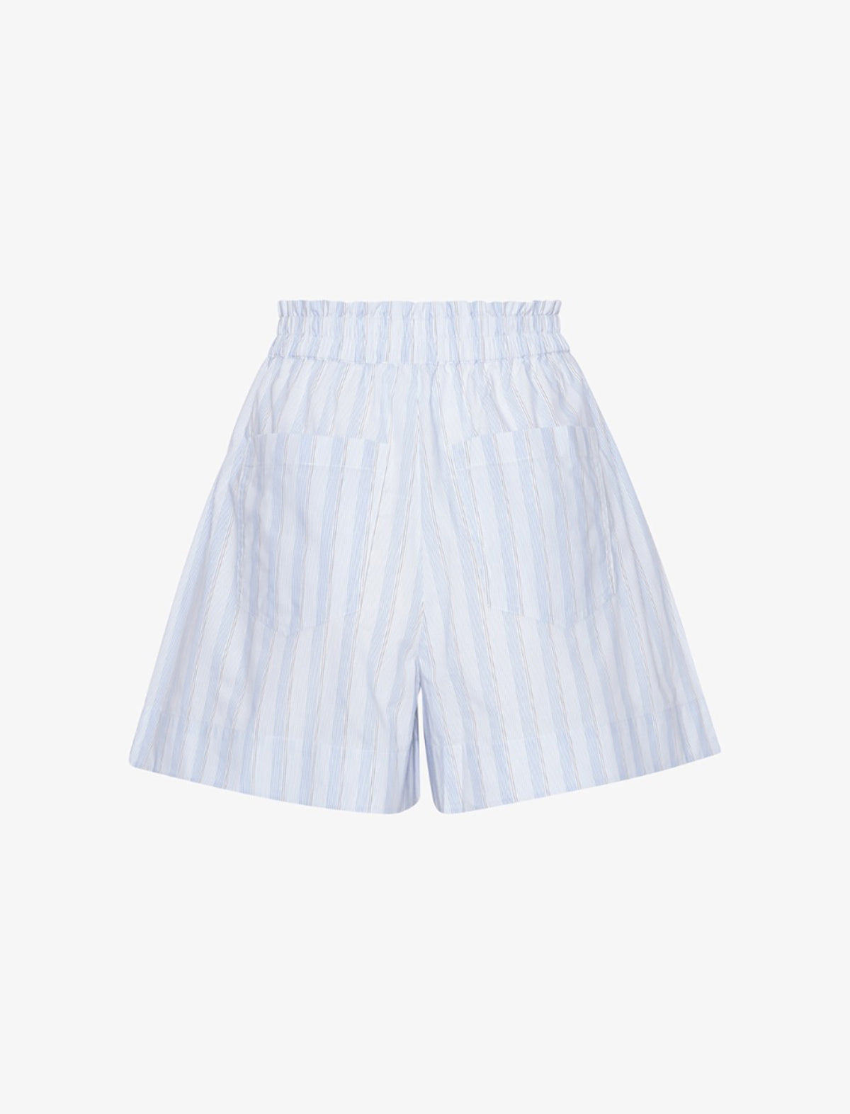 REMAIN Striped Wide Shorts in Grapemist Comb