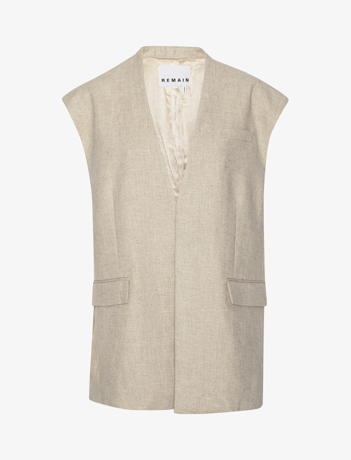 REMAIN Oversized Vest in Tofu Beige