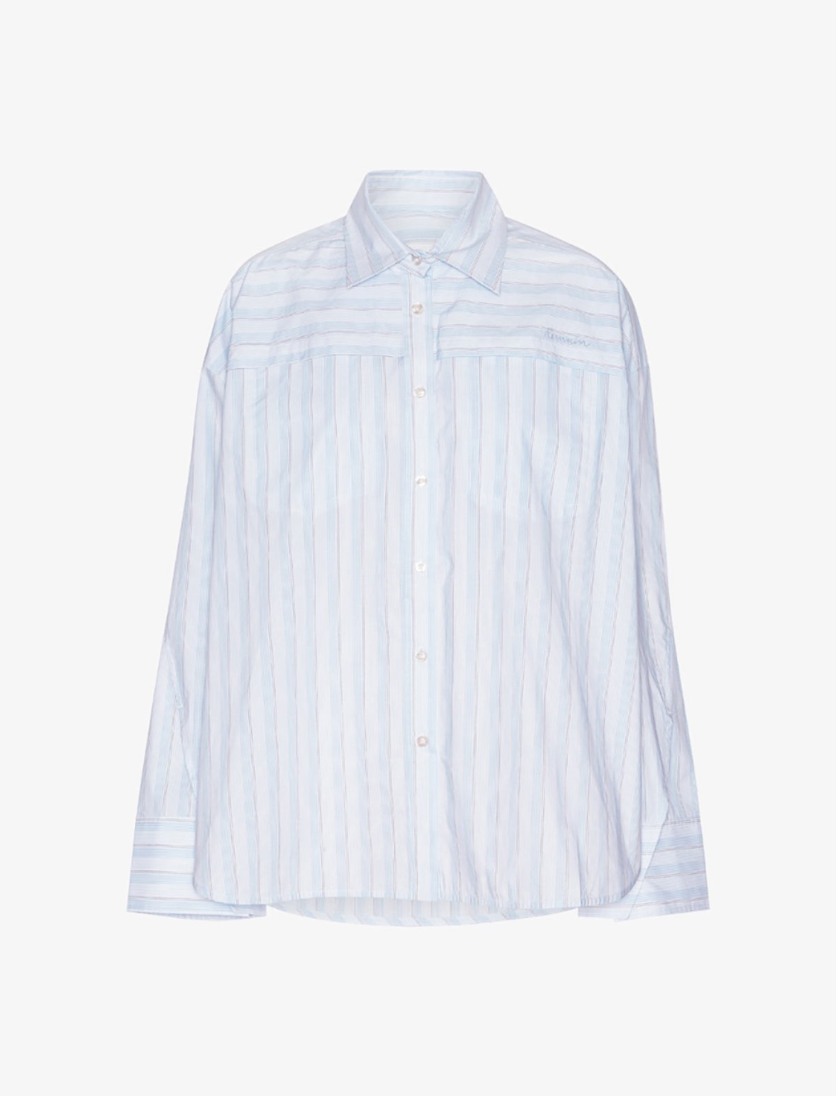 REMAIN Poplin Oversized Shirt in Grapemist Comb