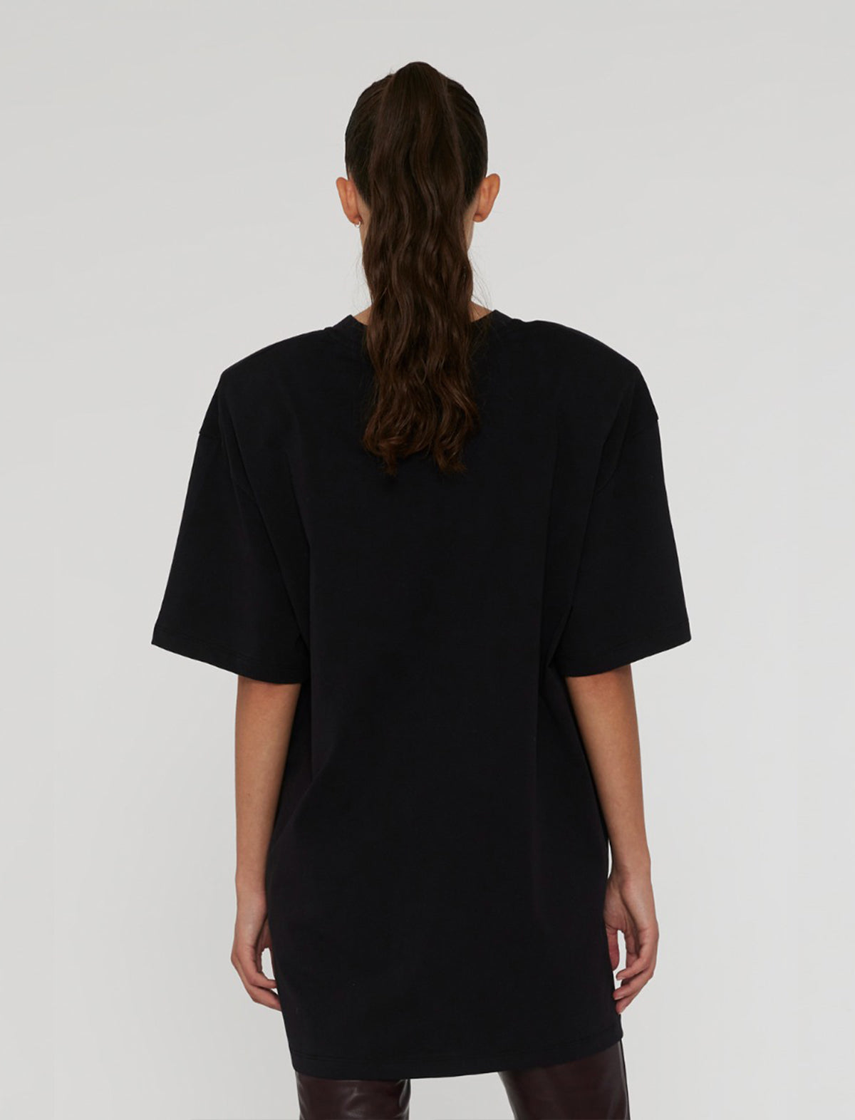 ROTATE BIRGER CHRISTENSEN Oversized Logo T-Shirt In Black