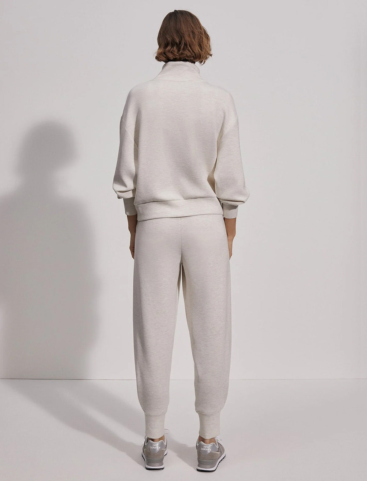 VARLEY DoubleSoft™️ Davidson Sweat In Ivory Marl