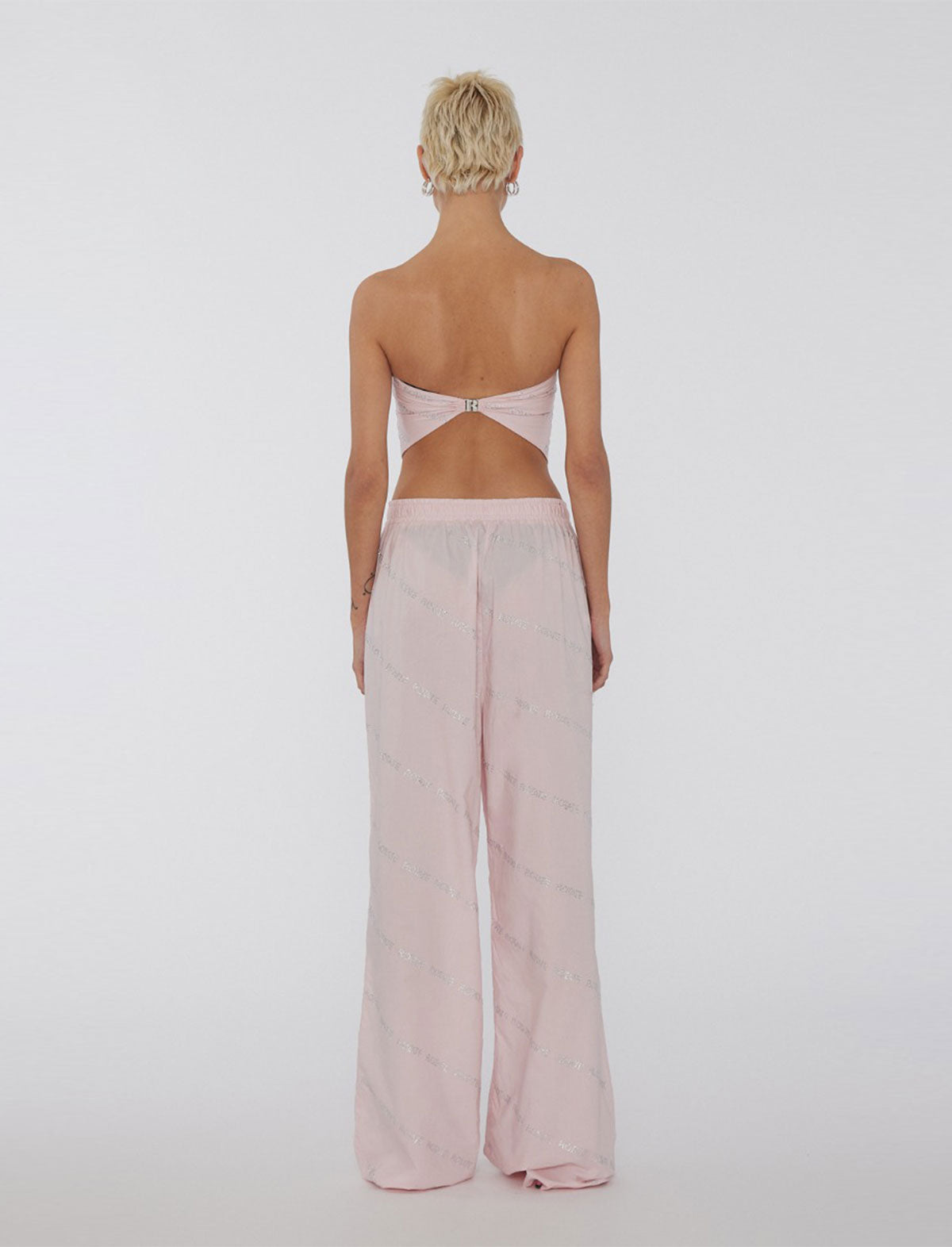 ROTATE SUNDAY 6 Crystal-Embellished Pants in Ballet Slipper