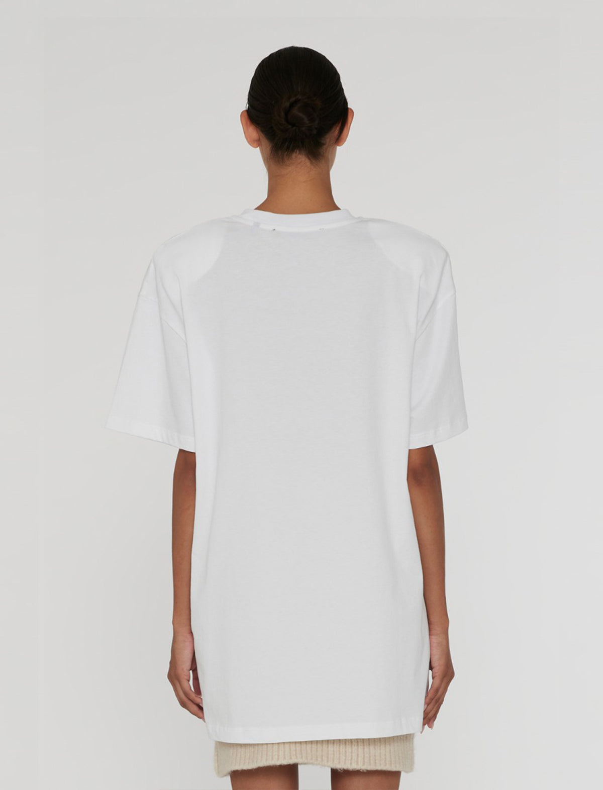 ROTATE BIRGER CHRISTENSEN Oversized Logo T-Shirt In Bright White