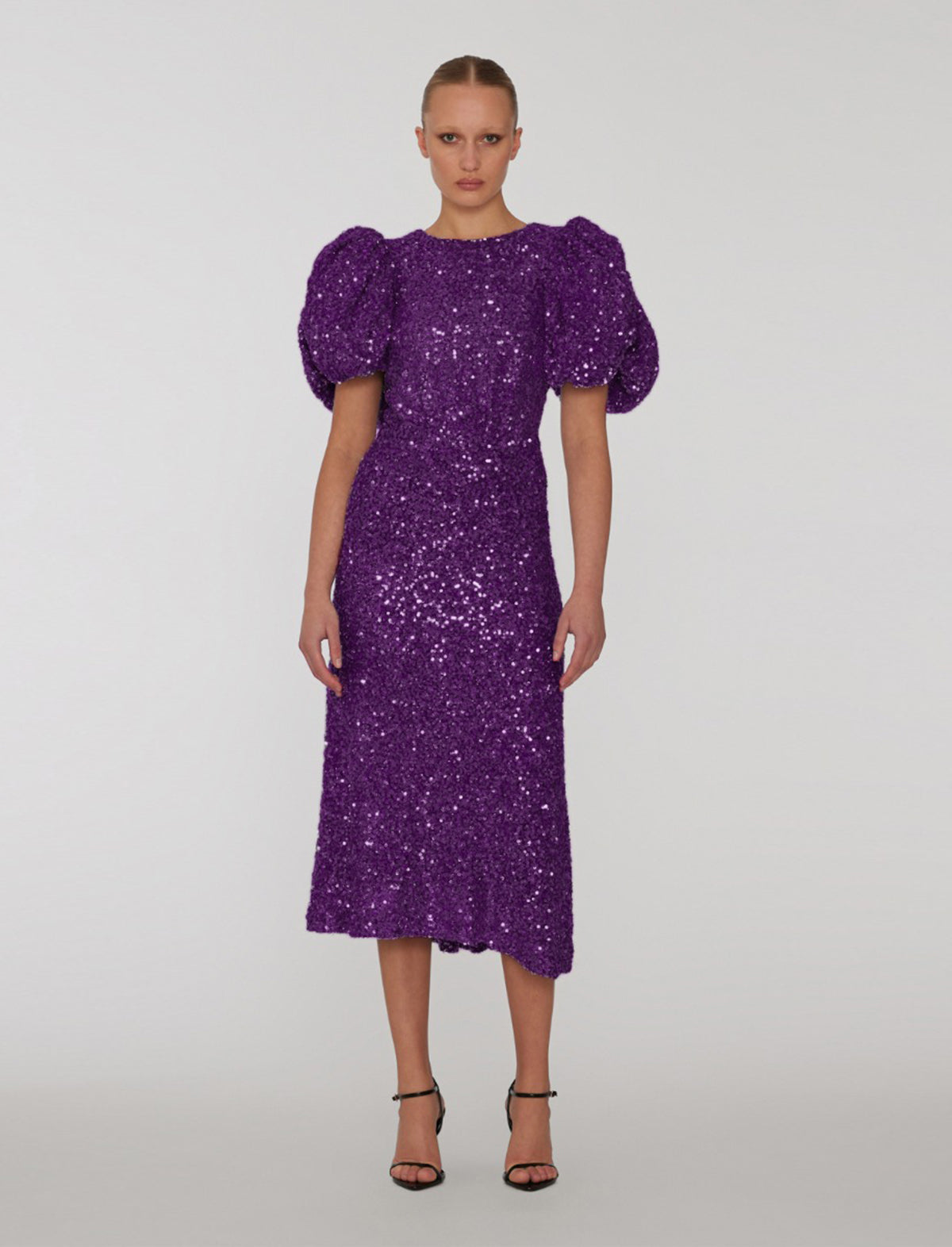 ROTATE Holiday Sequins Open-Back Midi Dress in Purple Magic | CLOSET Singapore ROTATE Holiday Sequins Open-Back Midi Dress in Purple Magic | CLOSET Singapore