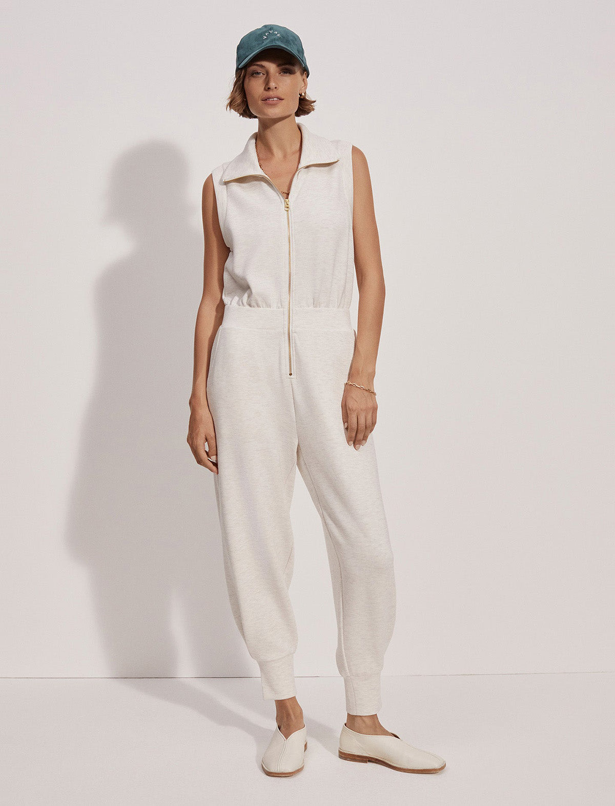 VARLEY DoubleSoft™️ Madelyn Jumpsuit In Ivory Marl