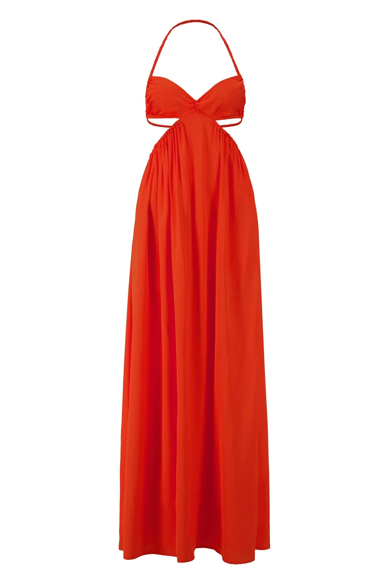 BEAUFILLE Alina Maxi Dress in Tangerine