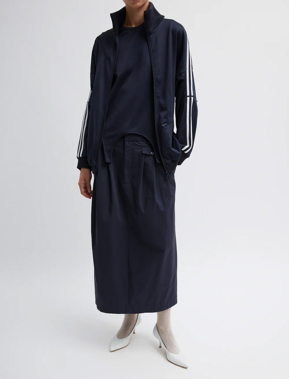 TIBI Active Knit Flip Tank in Navy