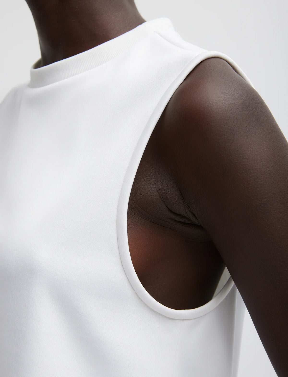 TIBI Active Knit Flip Tank in White