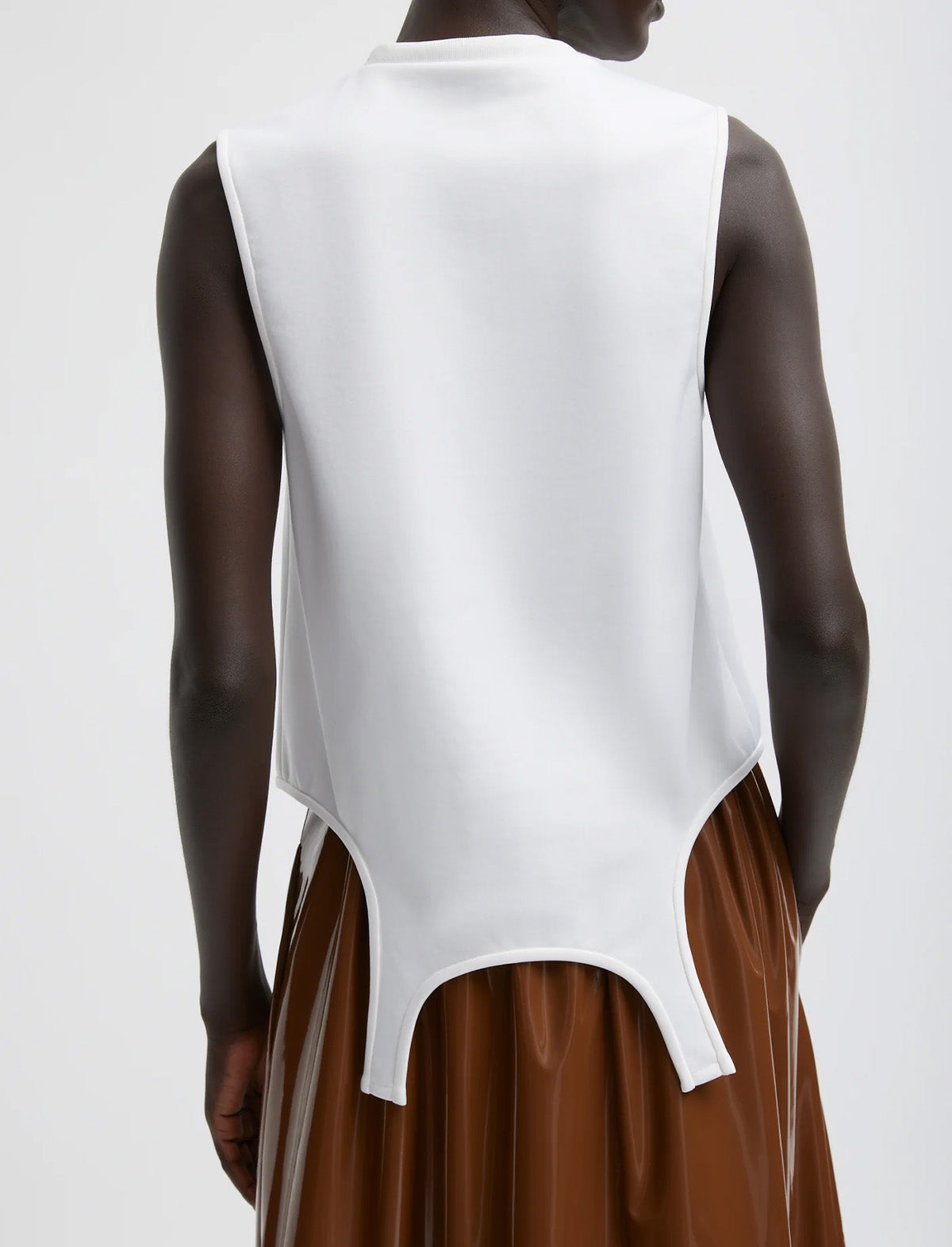 TIBI Active Knit Flip Tank in White