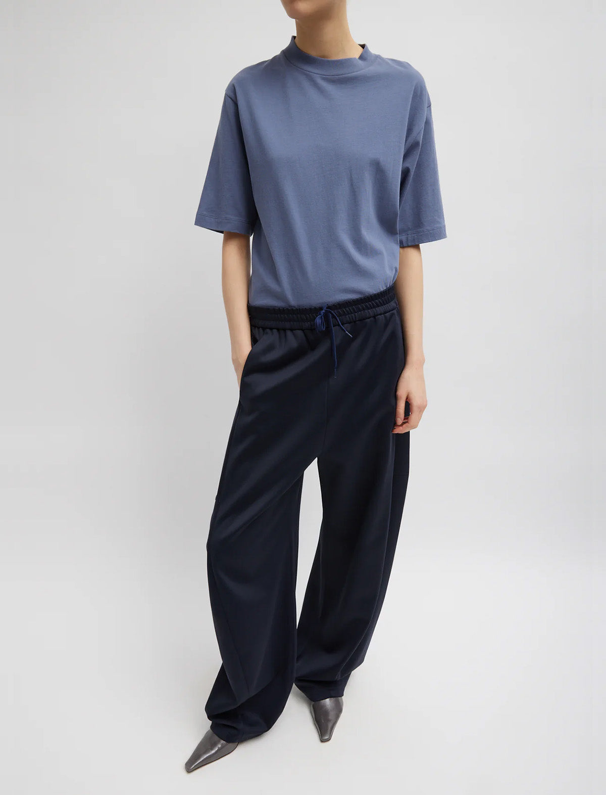 TIBI Active Knit Winslow Pant in Navy