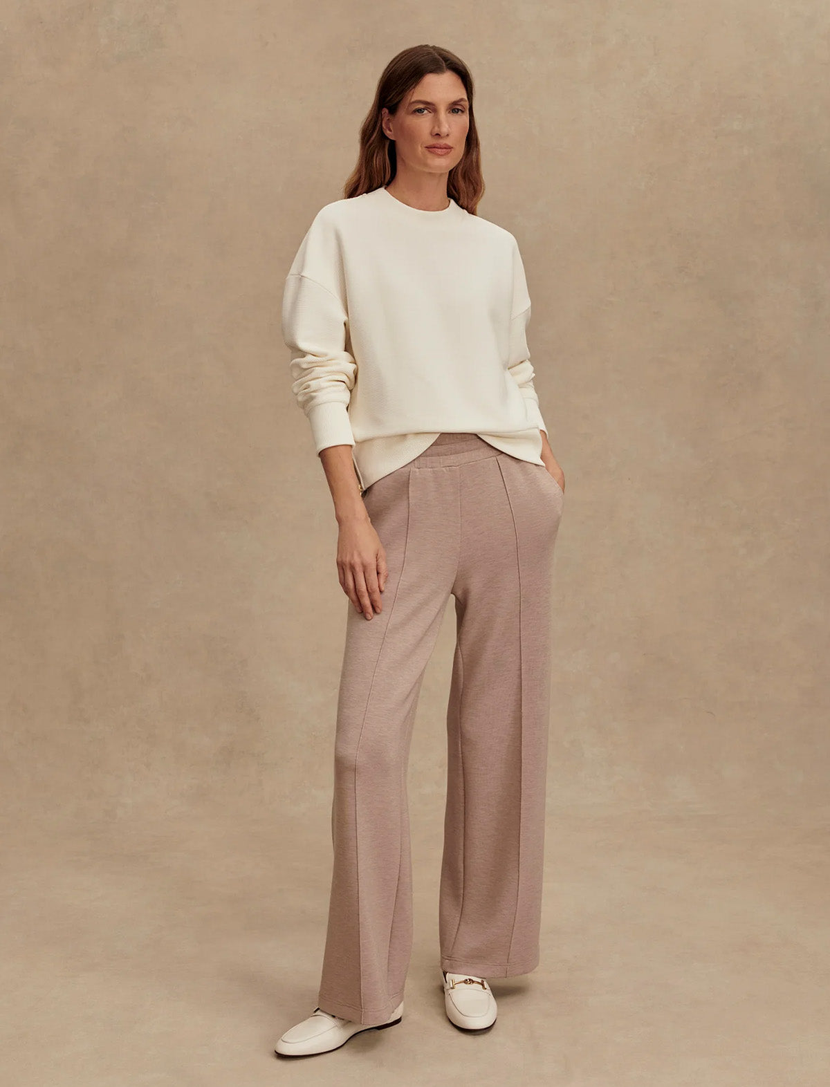 VARLEY Addelyn Sweat in Ivory