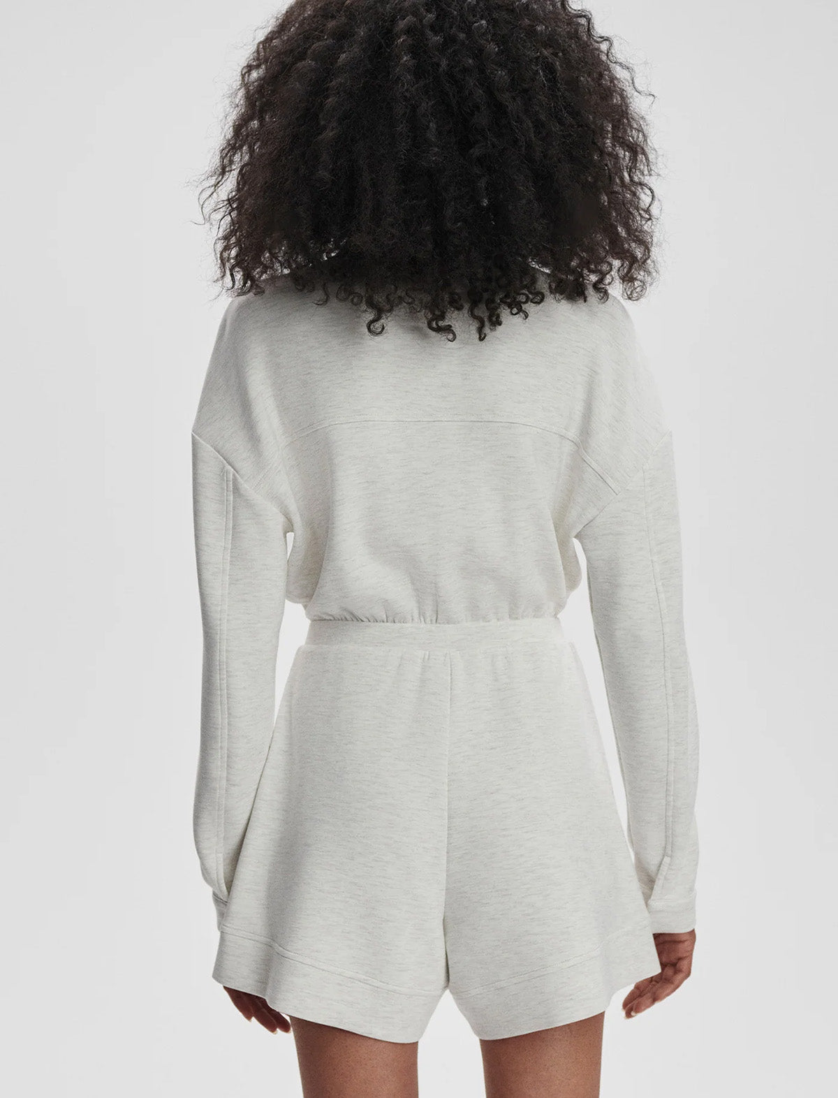 VARLEY Annika Playsuit in Ivory Marl