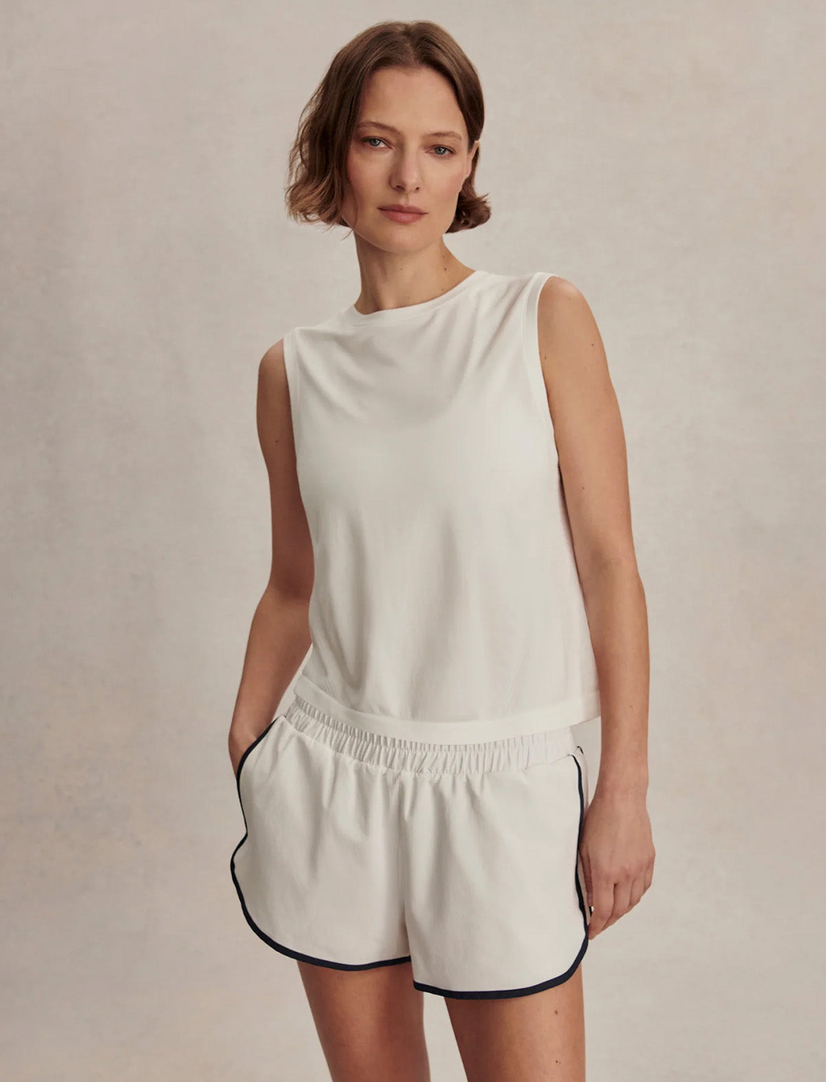 VARLEY Arlington Running Short 2" In White