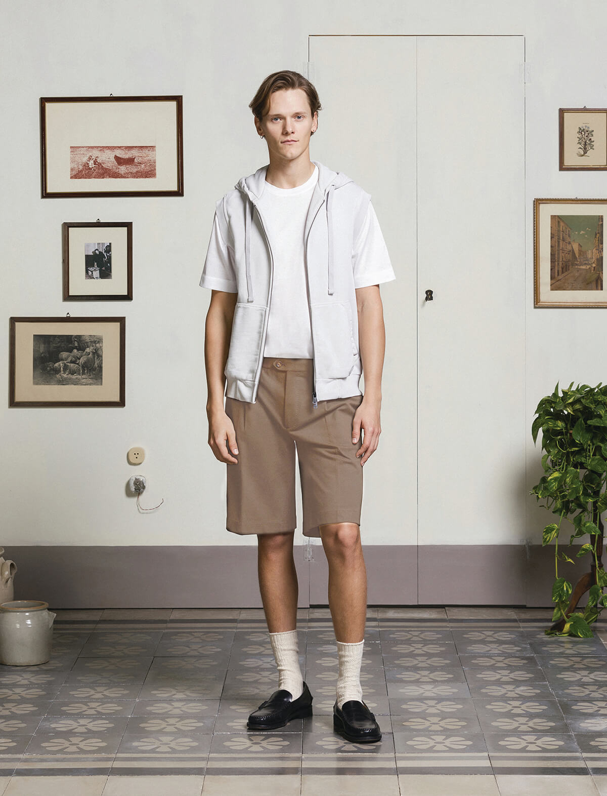 CIRCOLO 1901 Piquet Bermuda Shorts in Haze Brown