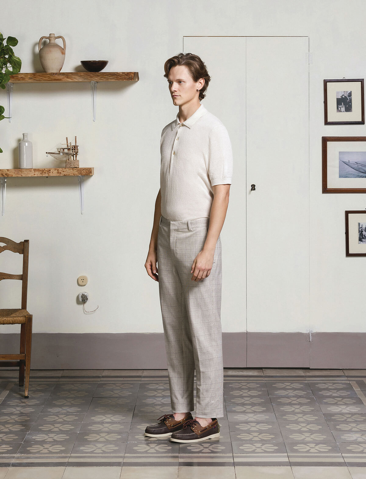 CIRCOLO 1901 Printed Piquet Trousers in Sabbi Wales