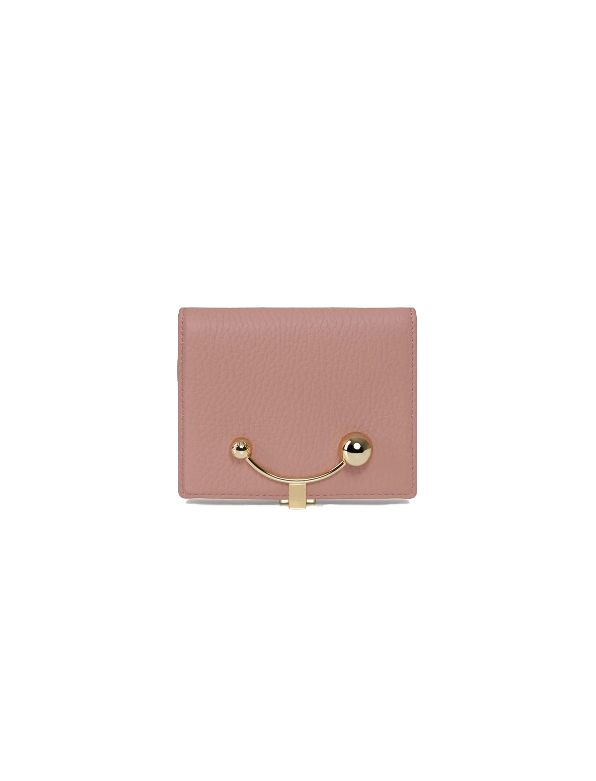 STRATHBERRY Crescent Wallet in Grain Leather Blush Rose