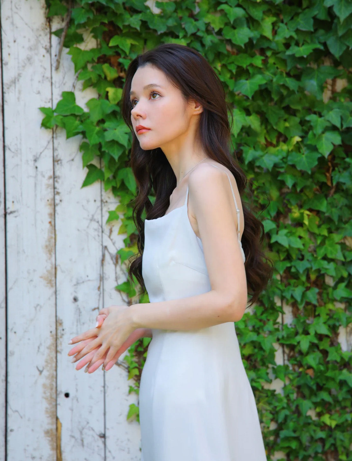 RICORD Cami Dress With Cardigan in Light Gray