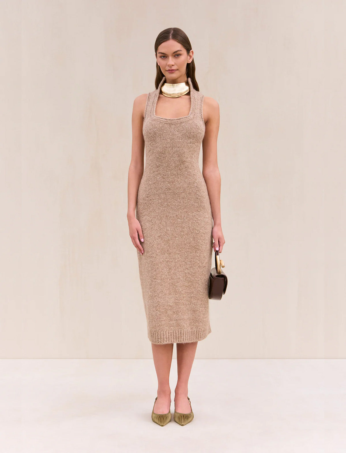 CULT GAIA Casey Knit Dress in Beach Melange