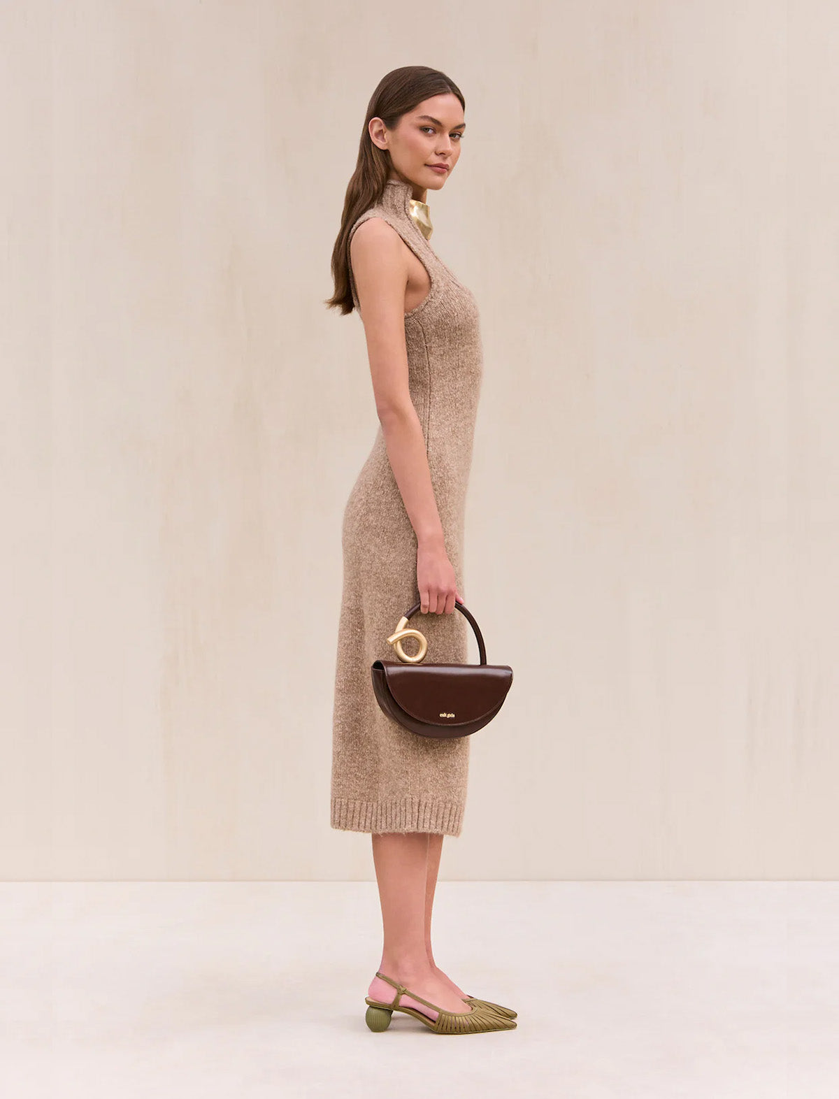 CULT GAIA Casey Knit Dress in Beach Melange