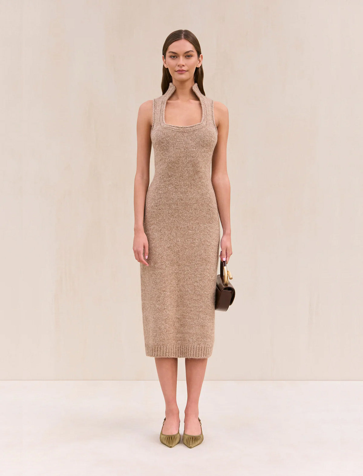 CULT GAIA Casey Knit Dress in Beach Melange