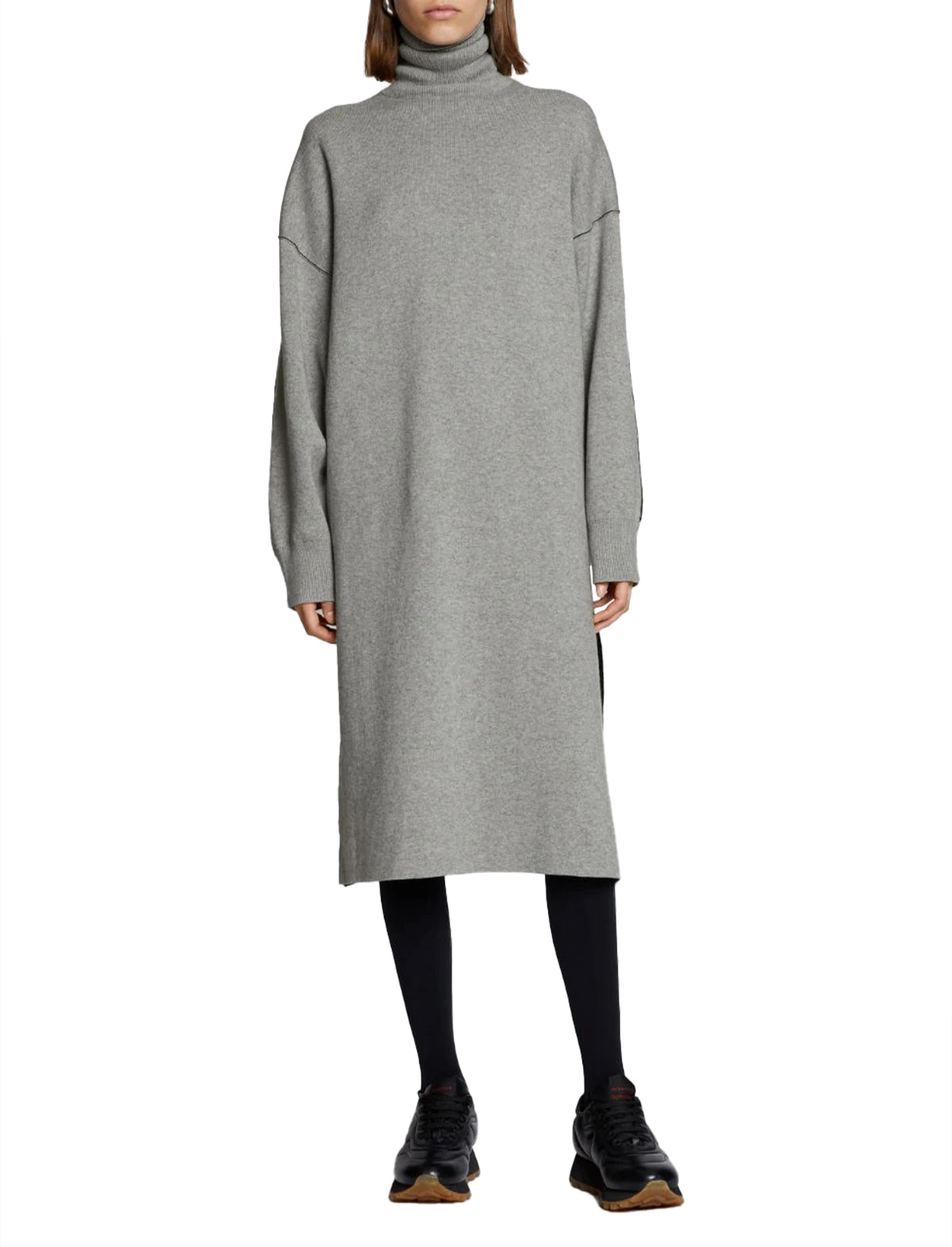 Proenza Schouler White Label Cashmere Blend Turtleneck Dress in Grey