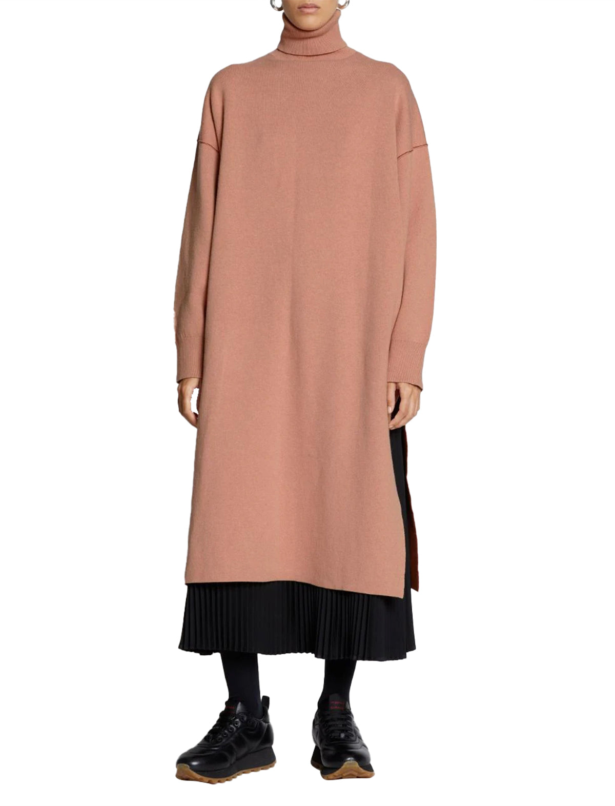 Proenza Schouler White Label Cashmere Blend Turtleneck Dress in Rose