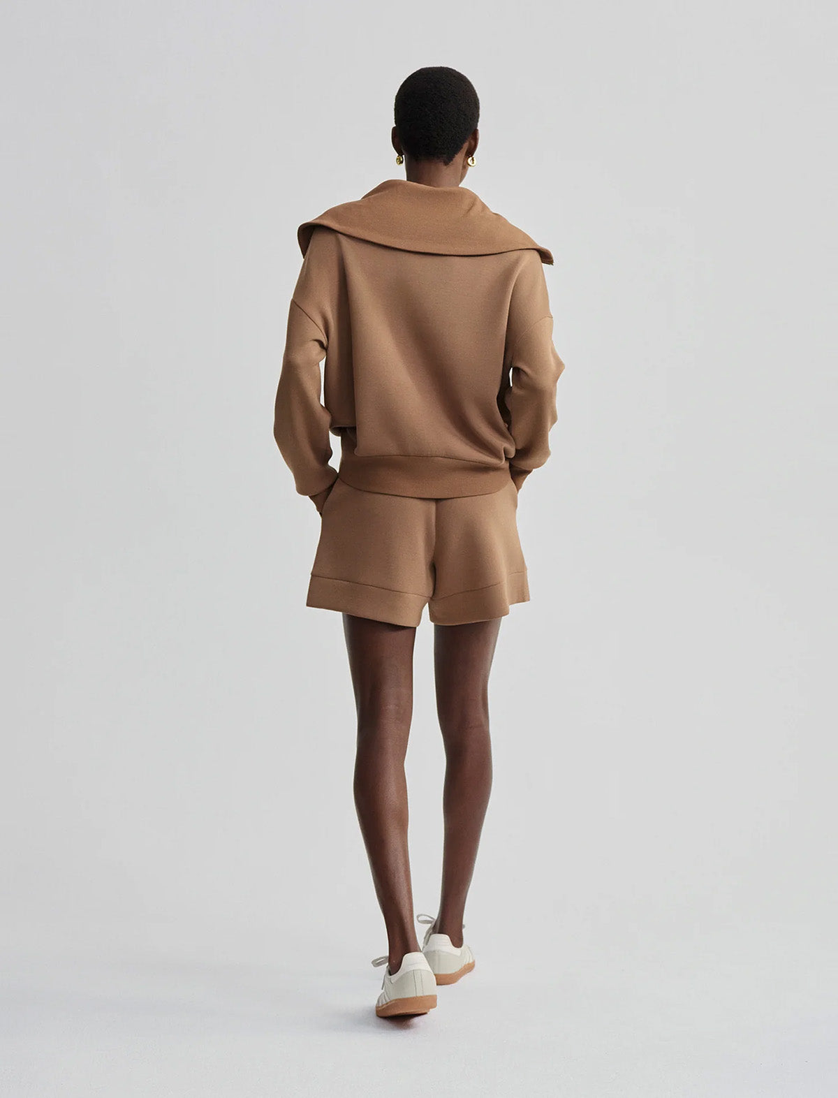 VARLEY Catherine Half-Zip Sweat in Golden Bronze