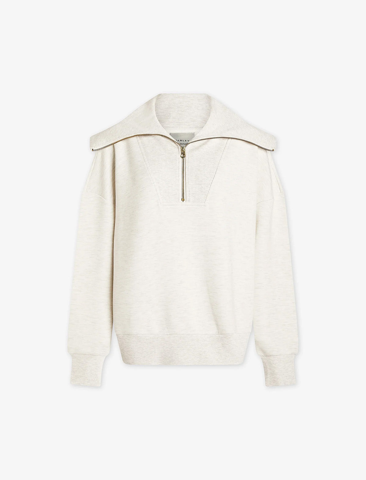 VARLEY Catherine Half-Zip Sweat in Ivory Marl