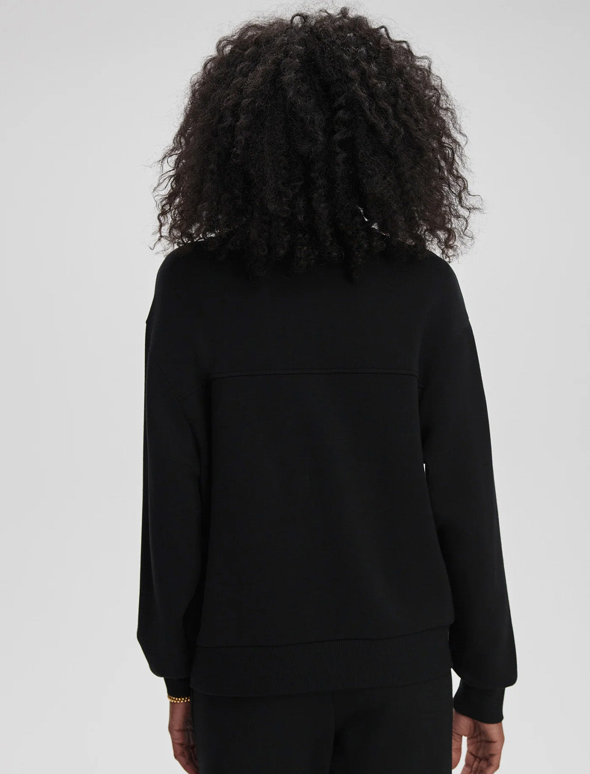 VARLEY Celeste Button Through Sweat in Black