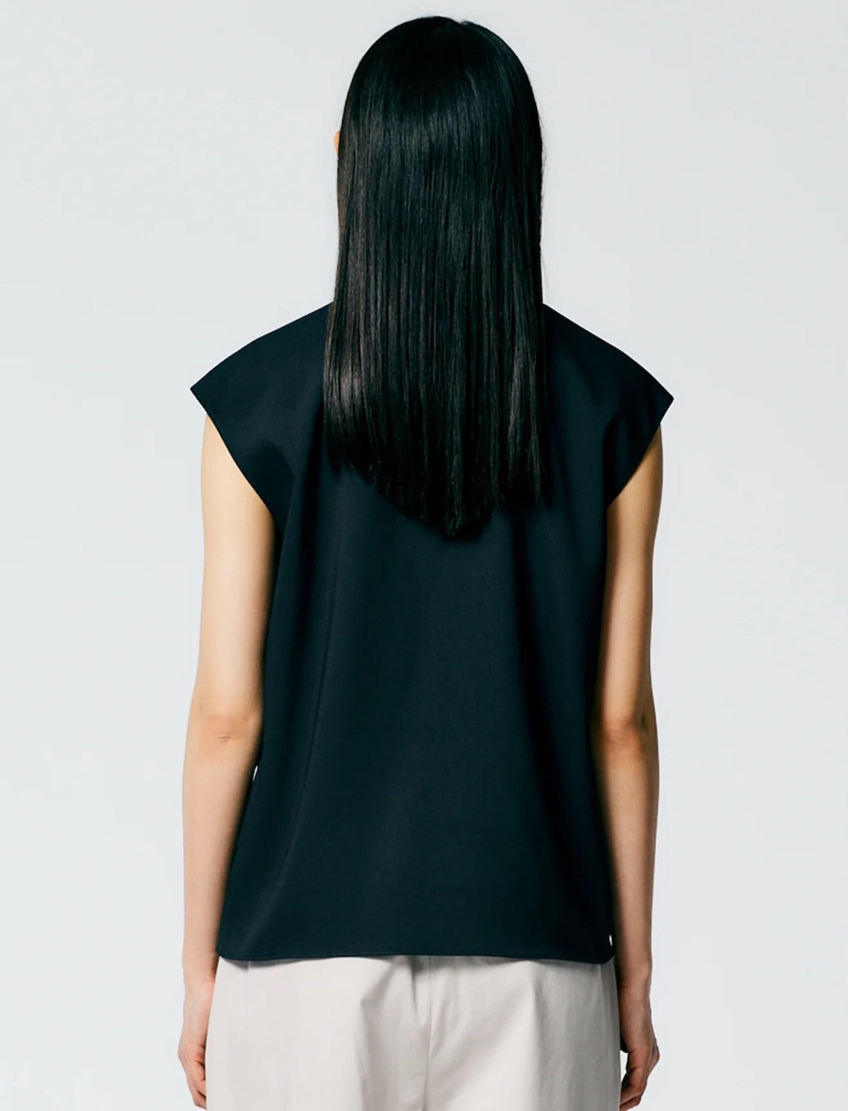 TIBI Chalky Drape Handkerchief Top in Black