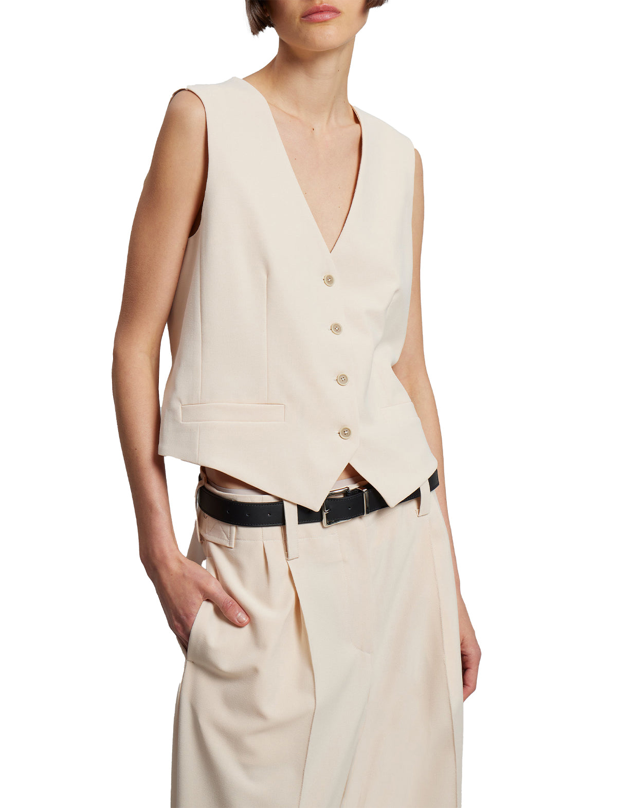 BEAUFILLE Duna Vest in Parchment