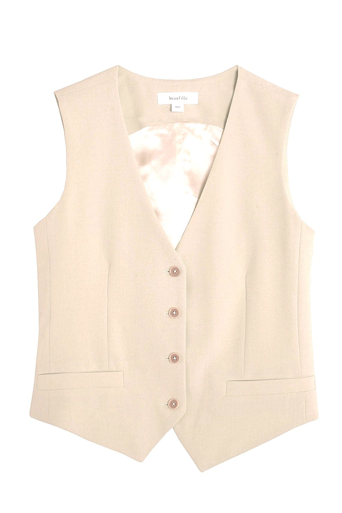 BEAUFILLE Duna Vest in Parchment