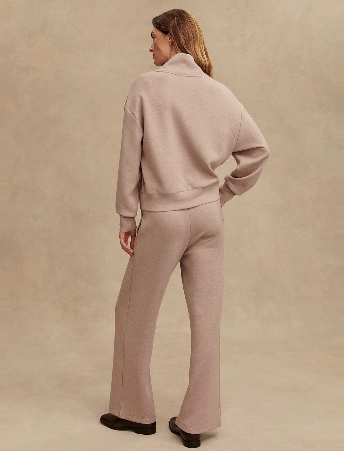 VARLEY Davidson Sweat in Taupe Marl