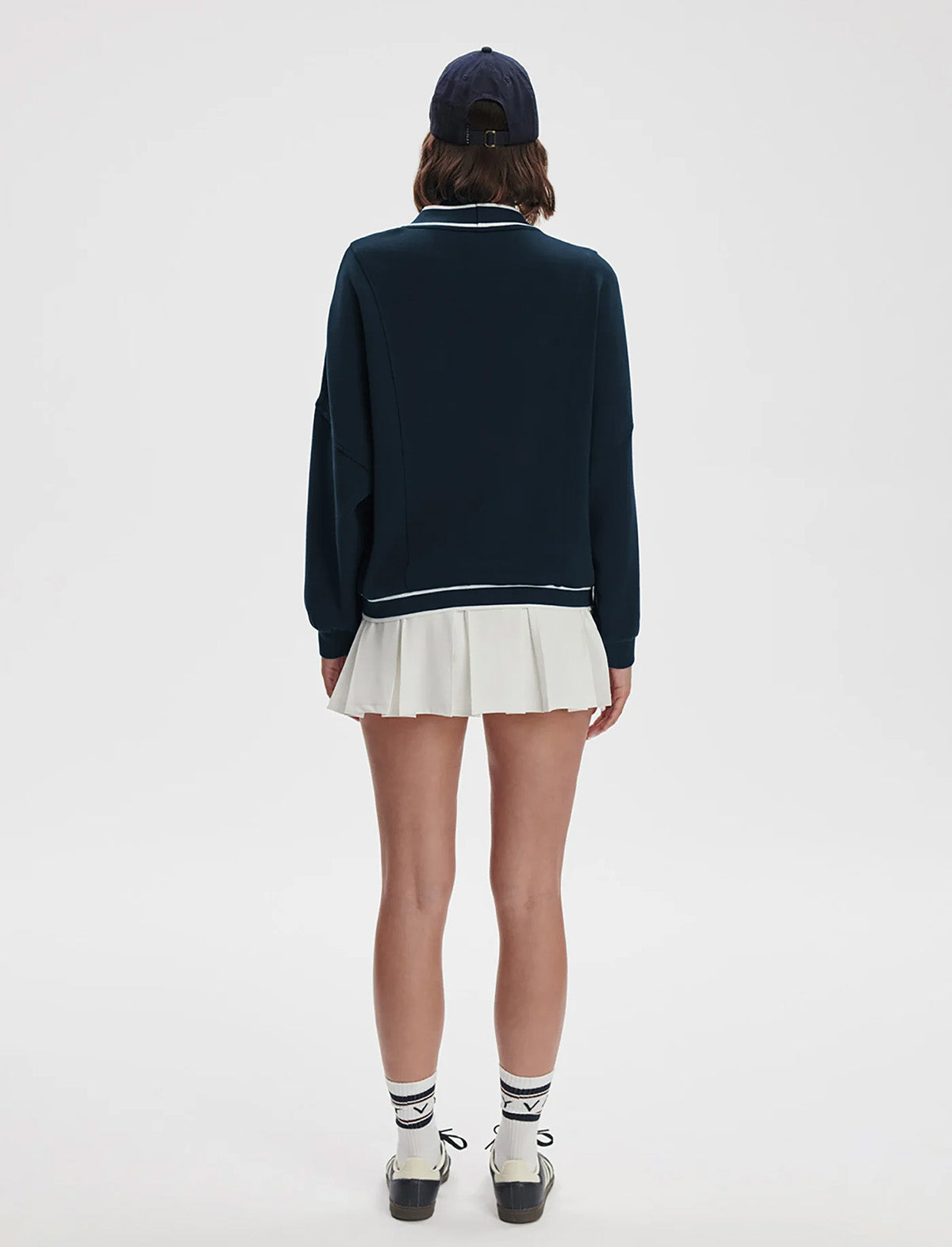 VARLEY Decker Off-Court Cardigan in Navy