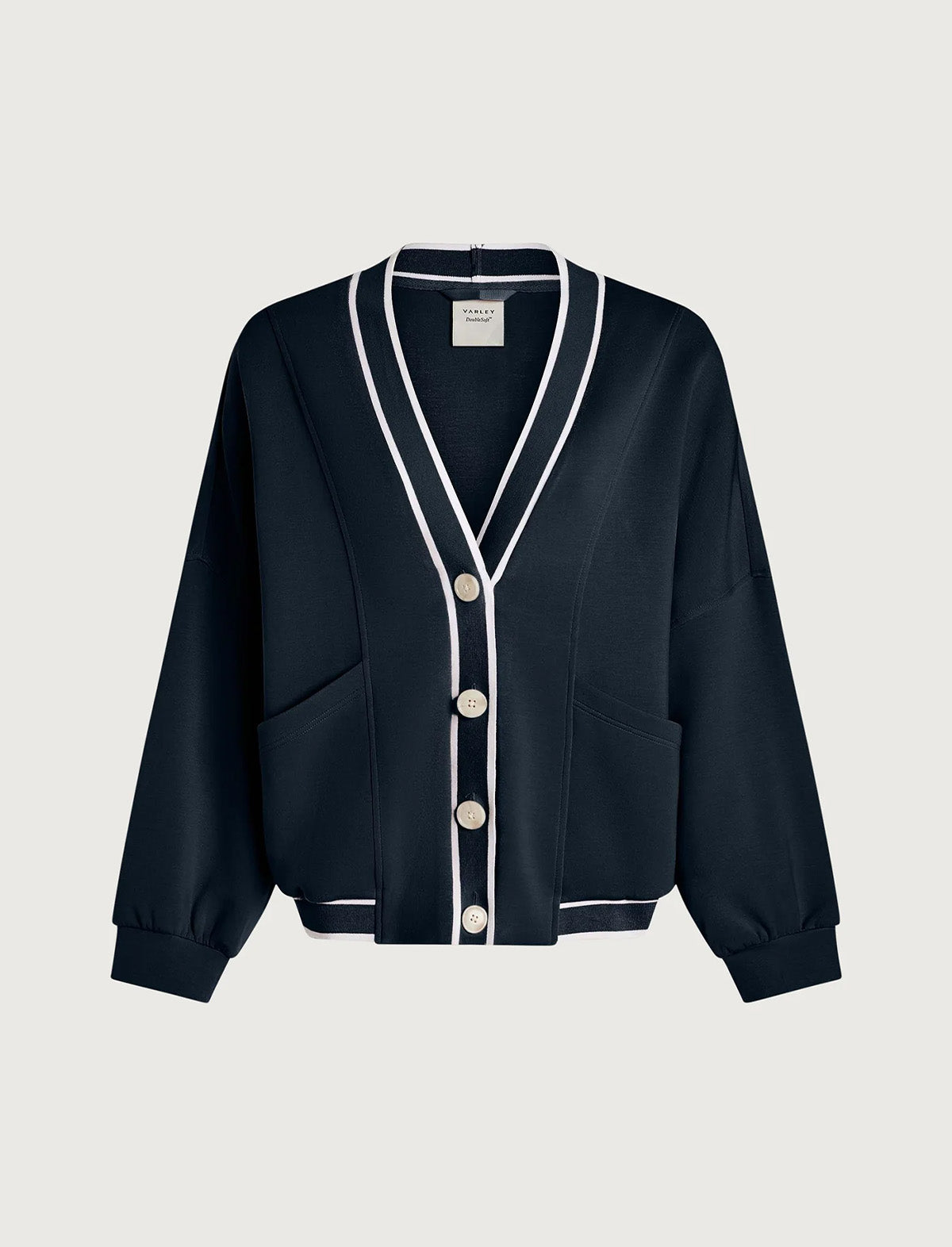 VARLEY Decker Off-Court Cardigan in Navy