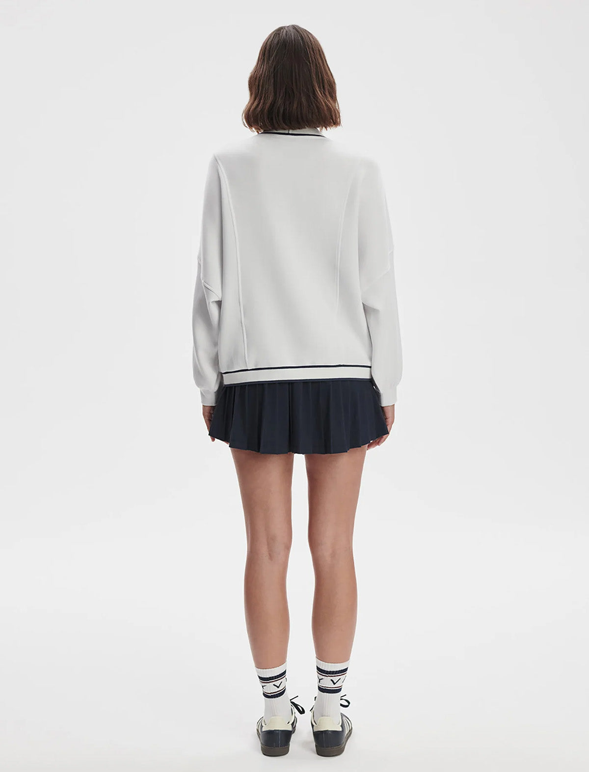 VARLEY Decker Off-Court Cardigan in White